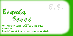 bianka vesei business card